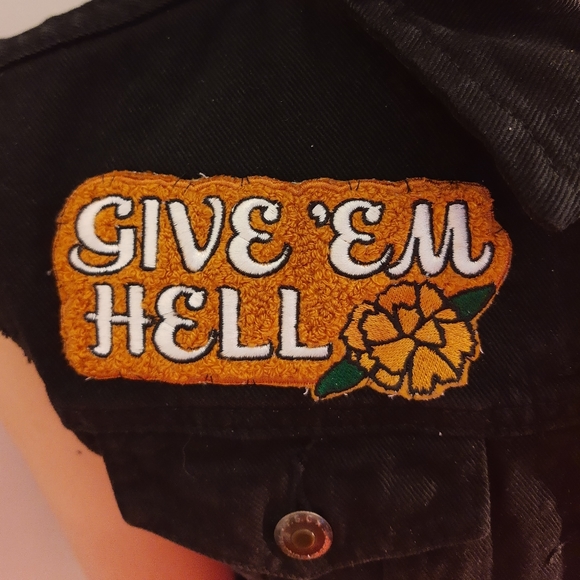 Black Denim Vest - Picture 3 of 4